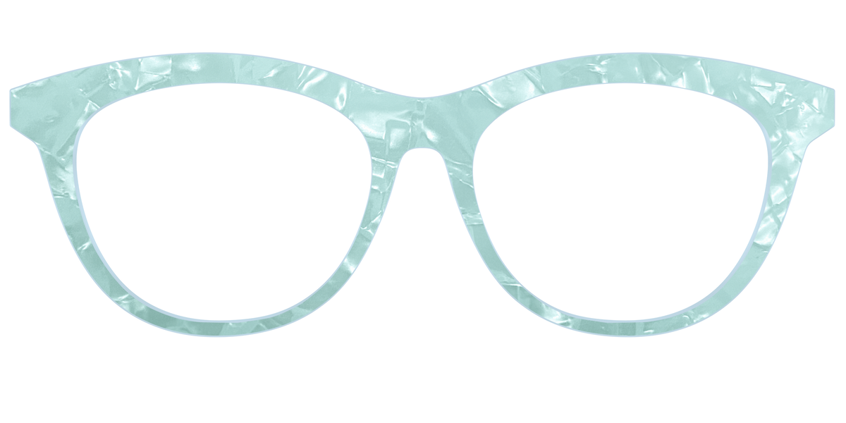 The Aquamarine Pearl Marble - Front Top Image - Pair Eyewear