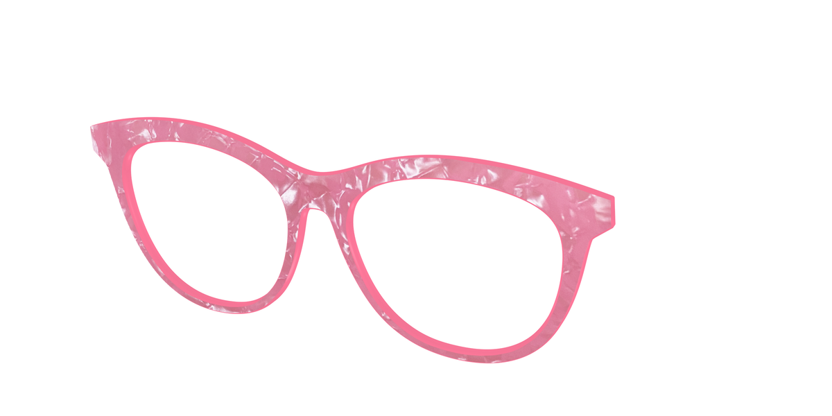 The Pink Tourmaline Pearl Marble - Angle Top Image - Pair Eyewear
