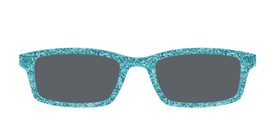 The Polarized Aquamarine Sparkle Sun Top - Front Top Thumbnail - Pair Eyewear