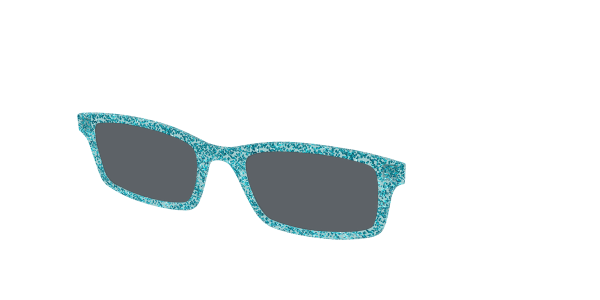 The Polarized Aquamarine Sparkle Sun Top - Angle Top Image - Pair Eyewear