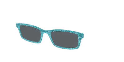 The Polarized Aquamarine Sparkle Sun Top - Angle Top Thumbnail - Pair Eyewear