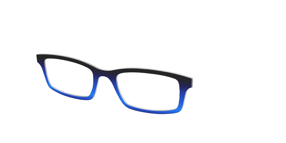 The Black to Blueberry Gradient - Angle Top Image - Pair Eyewear