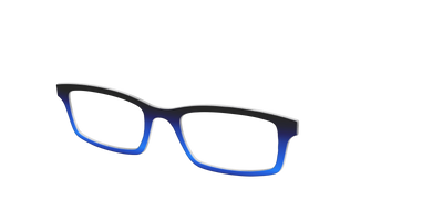 The Black to Blueberry Gradient - Angle Top Thumbnail - Pair Eyewear