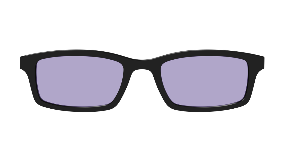 The Black With Celestial Purple lens - Front Top Image - Pair Eyewear