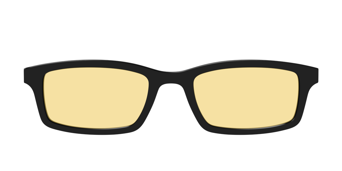 The Black With Citrine Yellow lens - Front Top Image - Pair Eyewear