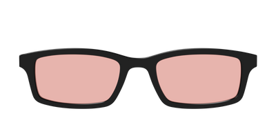The Black With Coral Pink lens - Front Top Thumbnail - Pair Eyewear