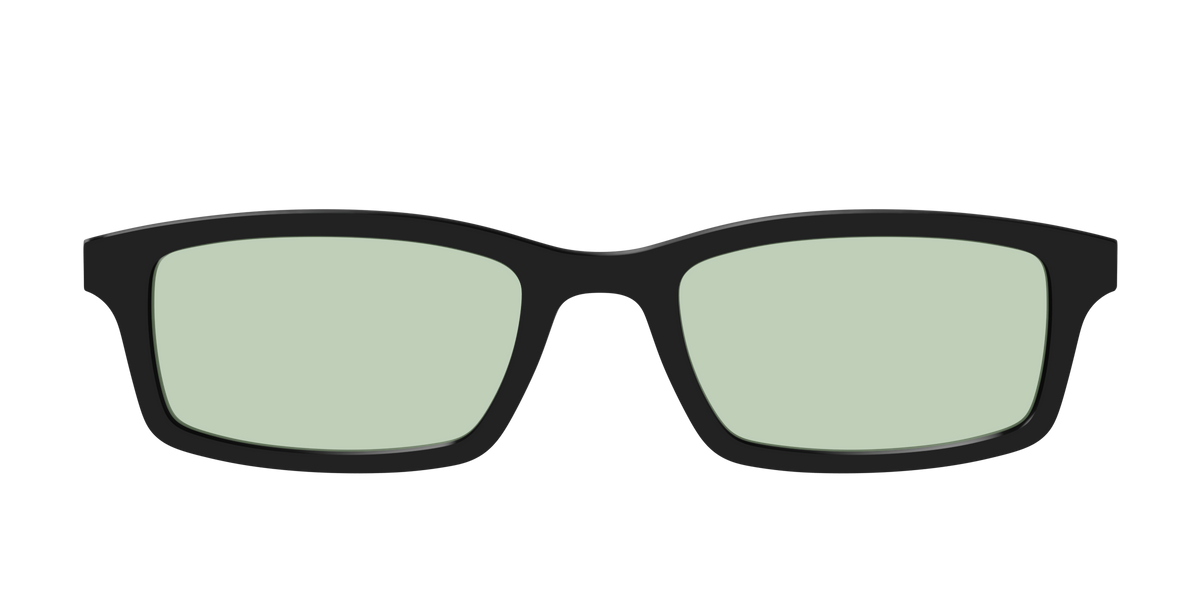 The Black With Sage Green lens - Front Top Image - Pair Eyewear