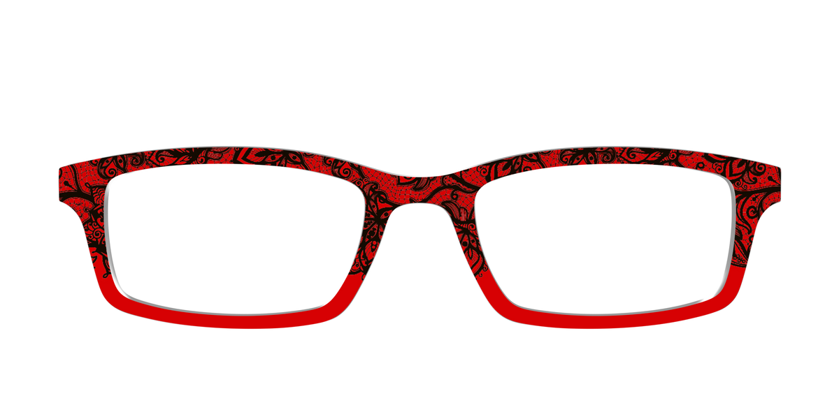 The Blood Red Lace Split - Front Top Image - Pair Eyewear