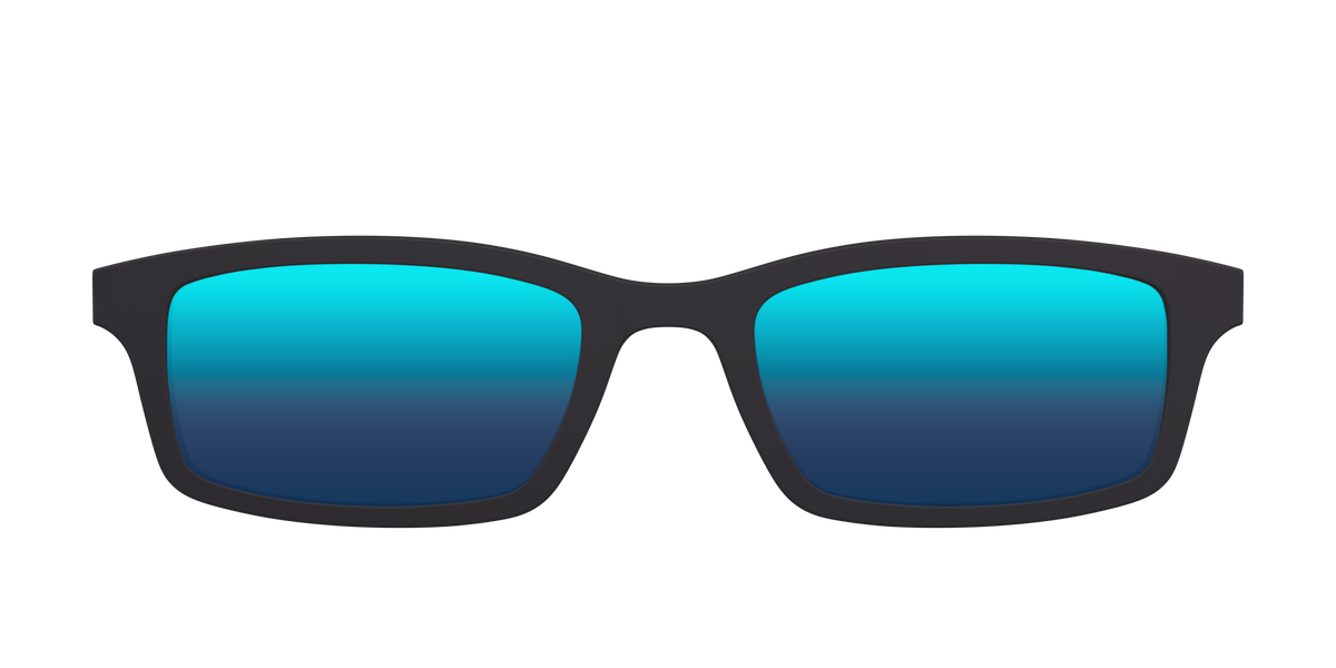 The Polarized Blue Reflective Sun Top - Front Top Image - Pair Eyewear