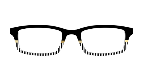 The Chic Stripes Crystal with Gold Foil - Pair Eyewear