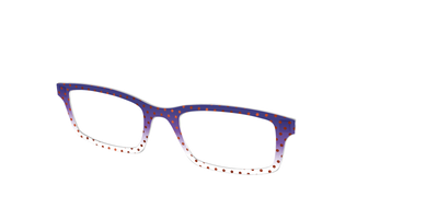 The Galactic Plum Gradient Crystal Polka Dots - Angle Top Thumbnail - Pair Eyewear