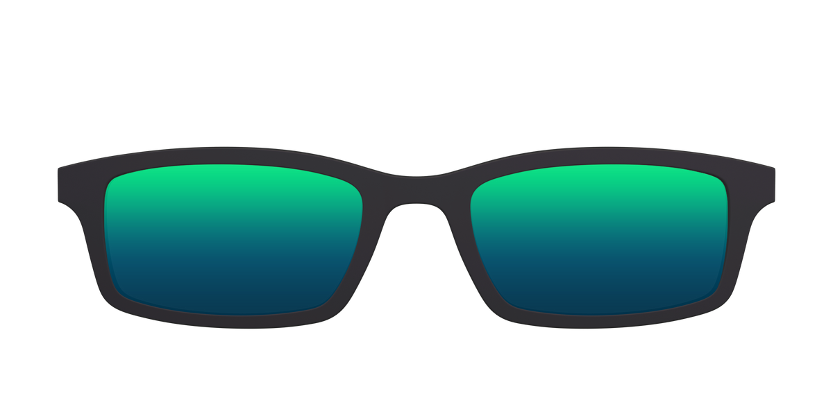 The Polarized Green Reflective Sun Top - Front Top Image - Pair Eyewear