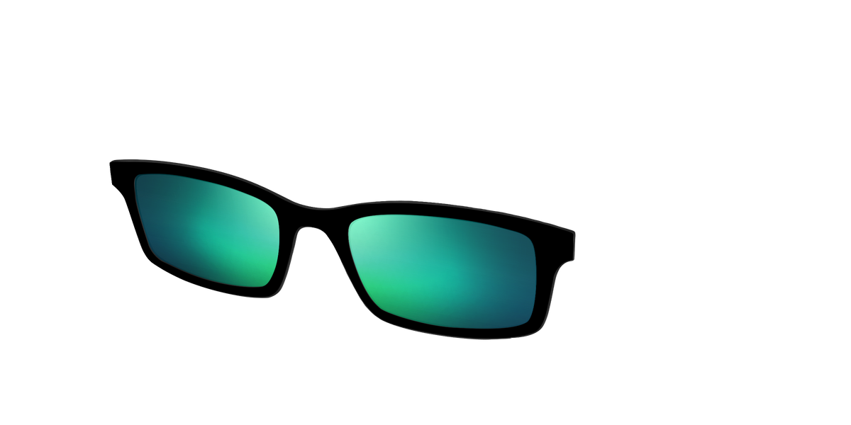The Polarized Green Reflective Sun Top - Angle Top Image - Pair Eyewear