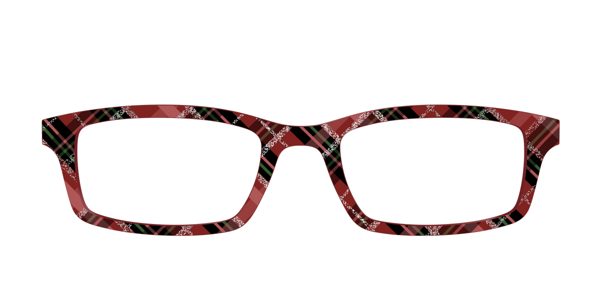 The Holly Plaid with Glitter - Front Top Image - Pair Eyewear