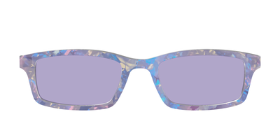 The Lavender Pearl Tort With Celestial Purple lens - Front Top Thumbnail - Pair Eyewear