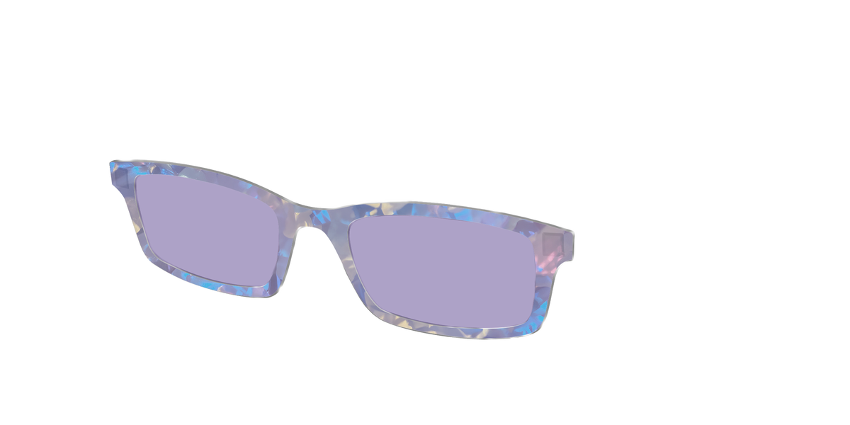 The Lavender Pearl Tort With Celestial Purple lens - Angle Top Image - Pair Eyewear