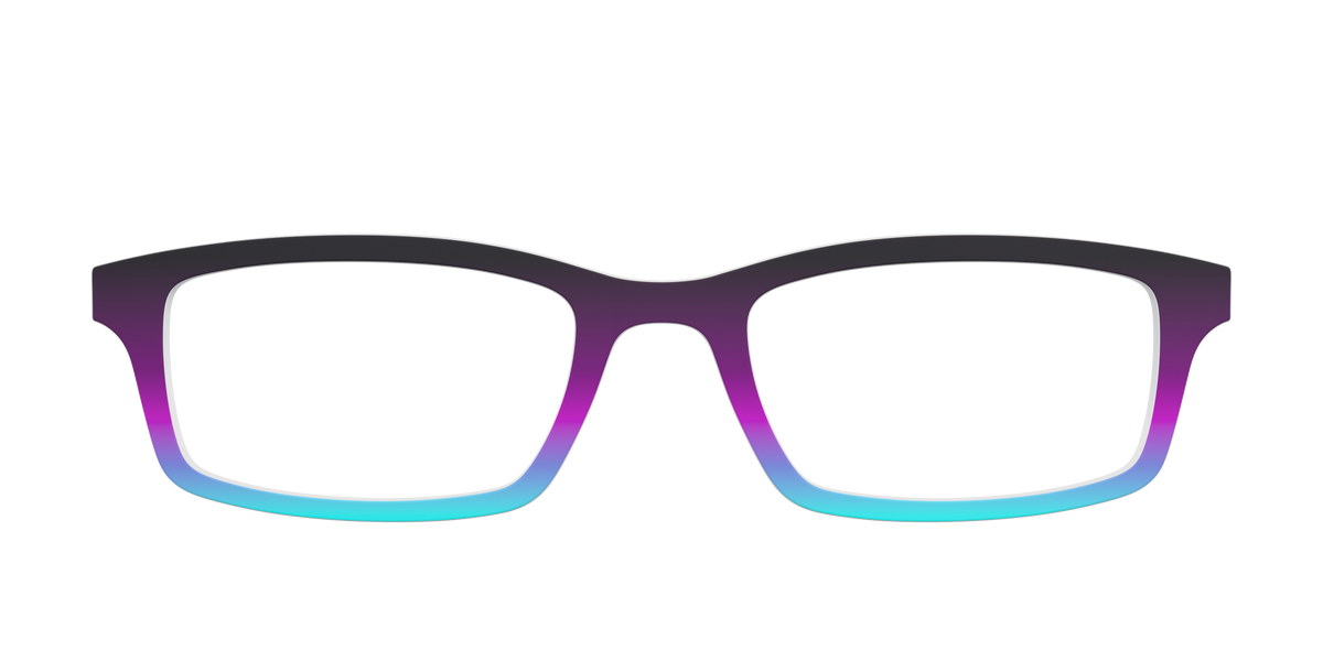The Licorice to Seafoam Gradient - Front Top Image - Pair Eyewear