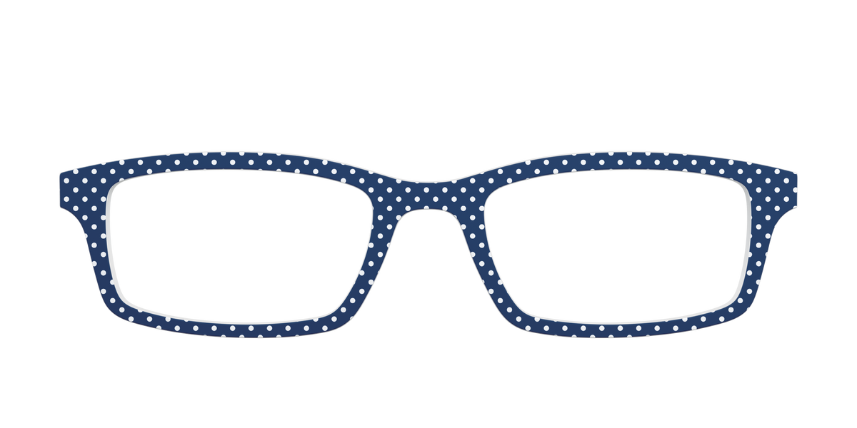 The Navy Pin Dot - Front Top Image - Pair Eyewear