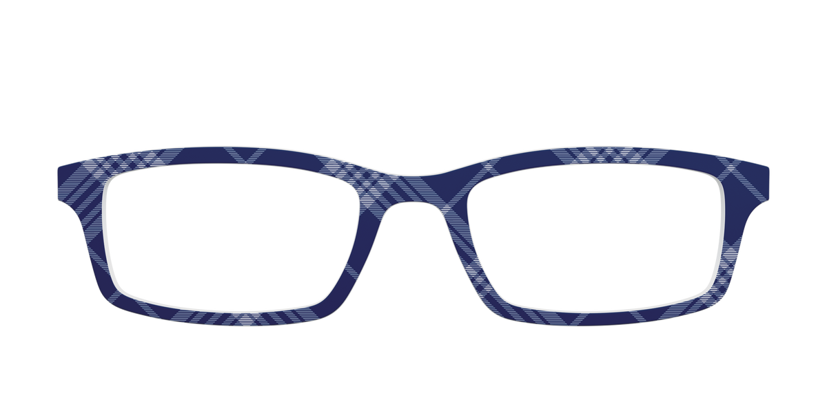 The Navy Twill Plaid - Front Top Image - Pair Eyewear