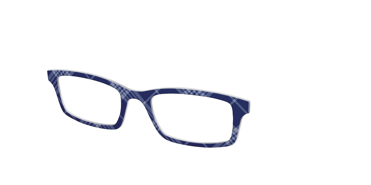 The Navy Twill Plaid - Angle Top Image - Pair Eyewear