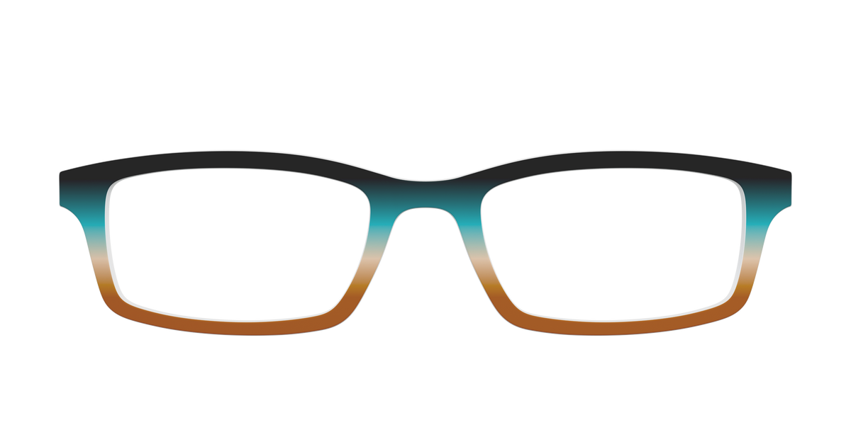 The Onyx to Rust Gradient - Front Top Image - Pair Eyewear