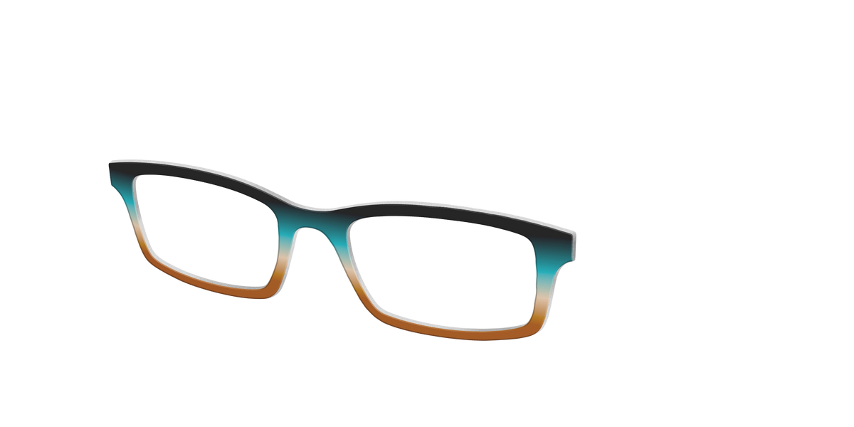 The Onyx to Rust Gradient - Angle Top Image - Pair Eyewear