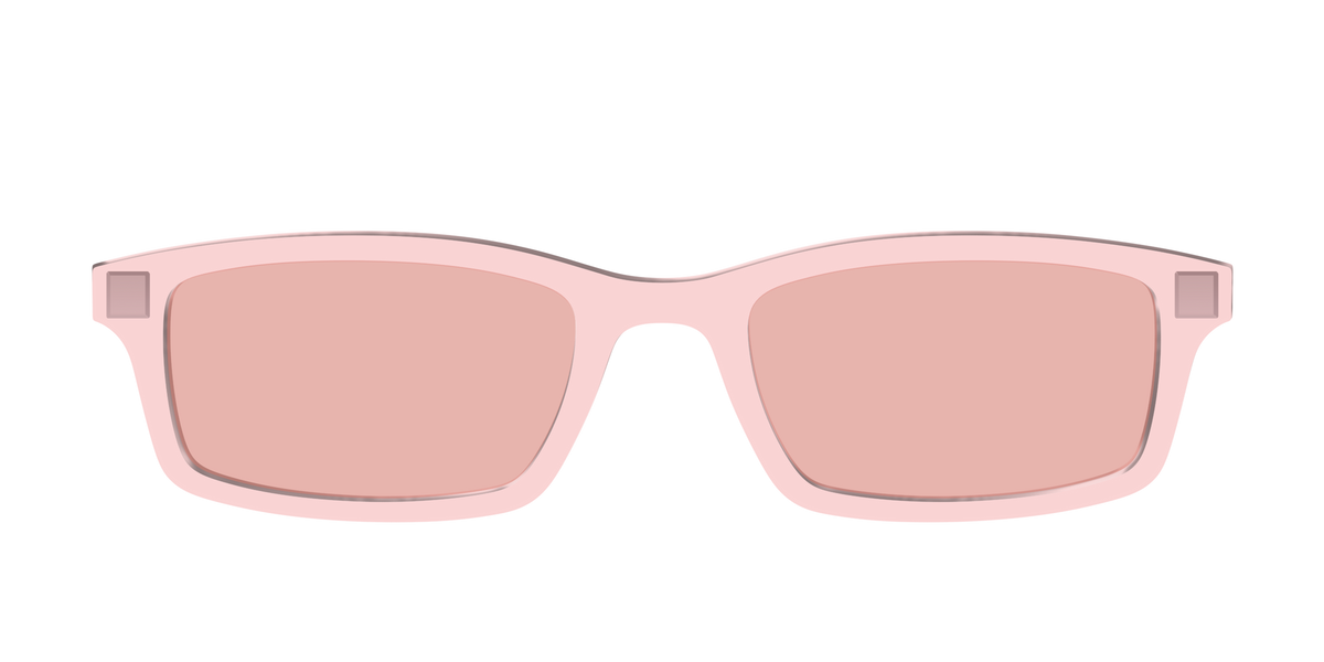 The Pink Crystal With Coral Pink lens - Front Top Image - Pair Eyewear