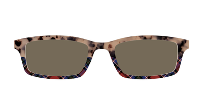The Polarized Cookie Dough Tortoise and Plaid Split Sun Top - Front Top Thumbnail - Pair Eyewear