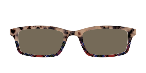 The Polarized Cookie Dough Tortoise and Plaid Split Sun Top - Pair Eyewear