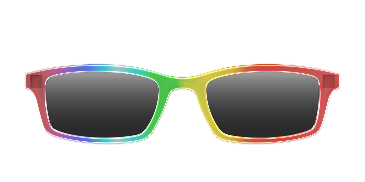 The Polarized Rainbow Gradient Sun Top - Front Top Image - Pair Eyewear