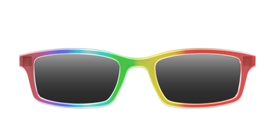 The Polarized Rainbow Gradient Sun Top - Front Top Thumbnail - Pair Eyewear