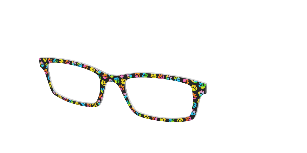 The Rainbow Paw Print - Angle Top Image - Pair Eyewear