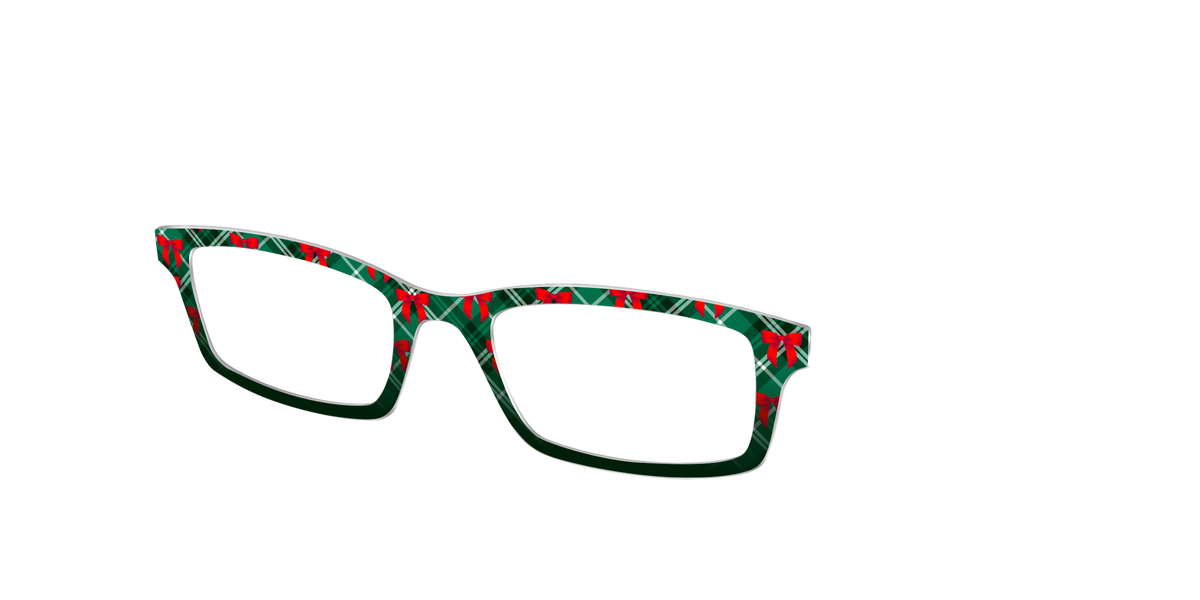 The Ribbon-Clad Plaid - Angle Top Image - Pair Eyewear