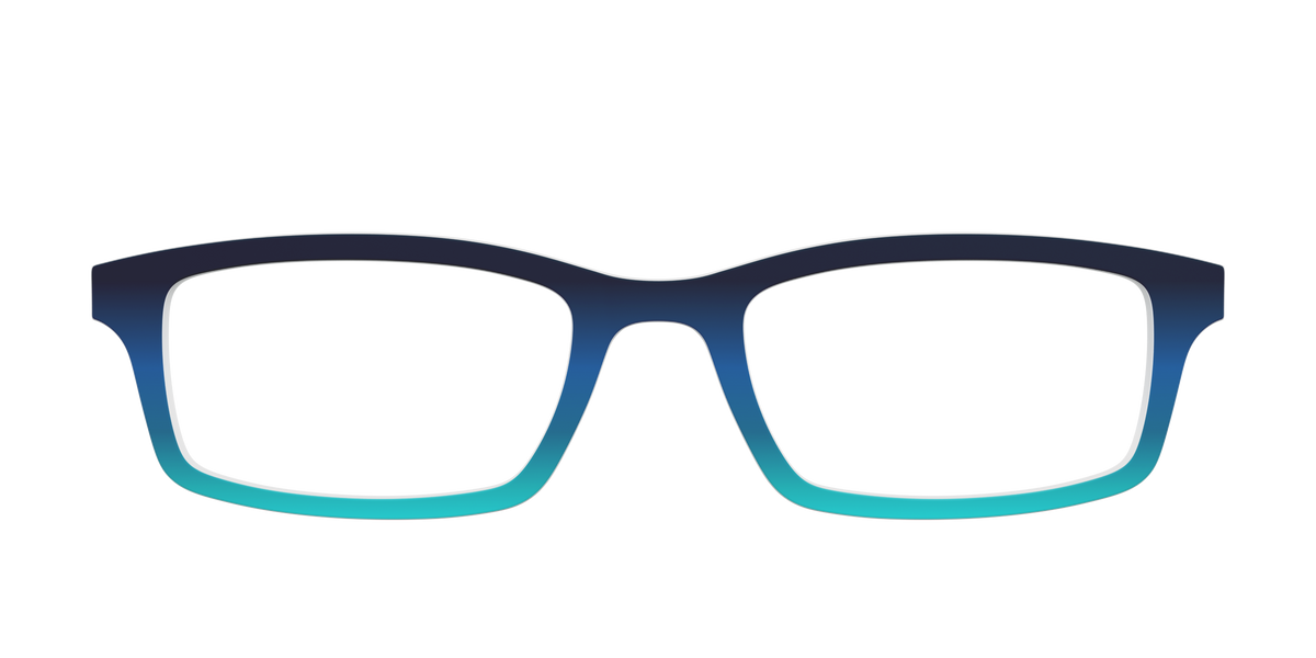 The Royal Blue to Seafoam Gradient - Front Top Image - Pair Eyewear