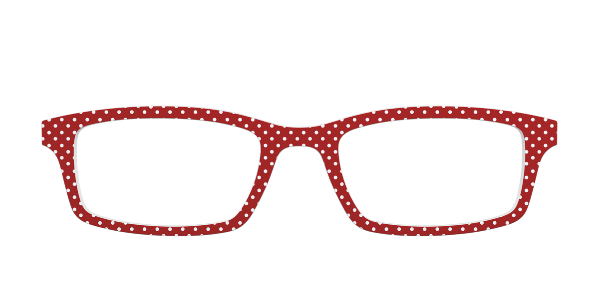 The Ruby Pin Dot - Front Top Image - Pair Eyewear
