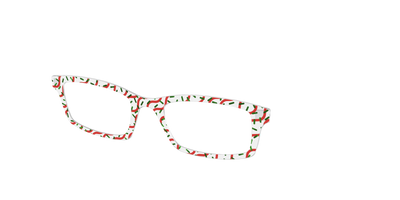 The Sweet Holiday Treat Crystal with Green Foil - Angle Top Thumbnail - Pair Eyewear