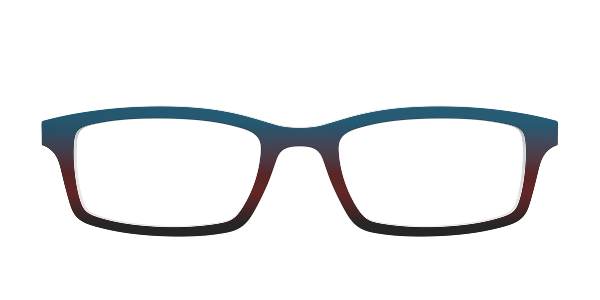 The Teal to Espresso Gradient - Front Top Image - Pair Eyewear