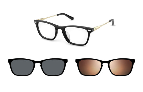 The Casper Black Mixed Material Signature Edit - Pair Eyewear