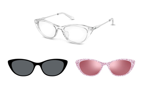 The ella Clear Mixed Material Dazzle Edit - Pair Eyewear