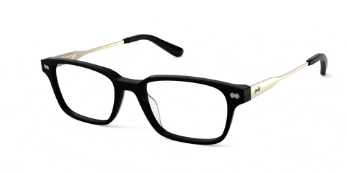 Black Acetate Gold Metal