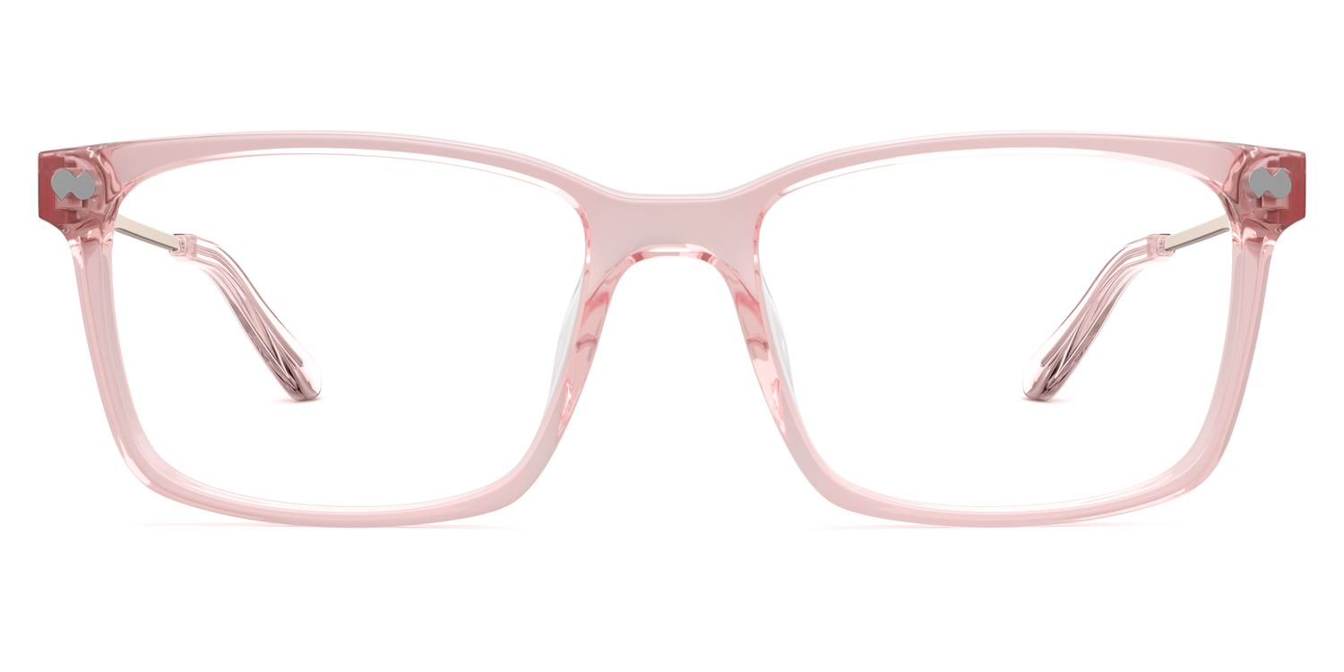 Pink Clear Rose Gold Metal