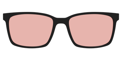 The Black With Coral Pink lens - Front Top Thumbnail - Pair Eyewear