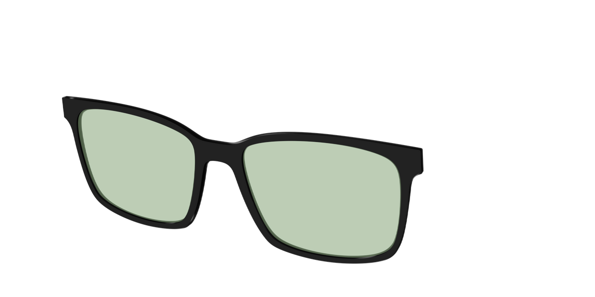 The Black With Sage Green lens - Angle Top Image - Pair Eyewear