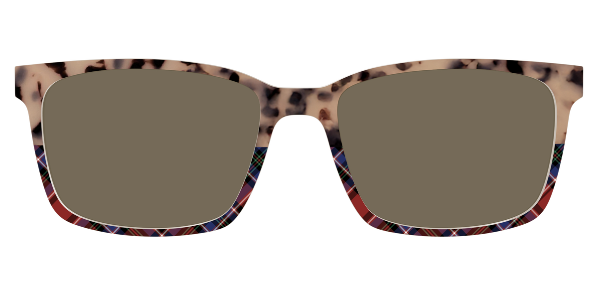 The Polarized Cookie Dough Tortoise and Plaid Split Sun Top - Lifestyle Kirby Top Image - Pair Eyewear