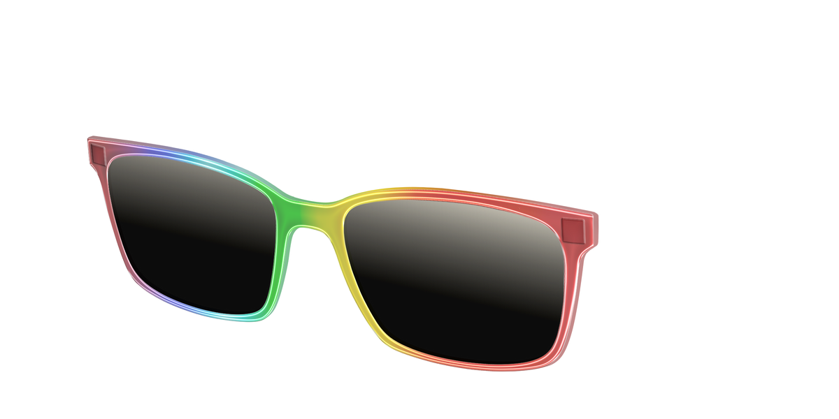 The Polarized Rainbow Gradient Sun Top - Angle Top Image - Pair Eyewear