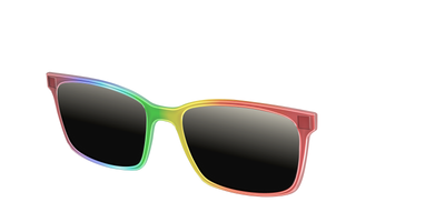 The Polarized Rainbow Gradient Sun Top - Angle Top Thumbnail - Pair Eyewear