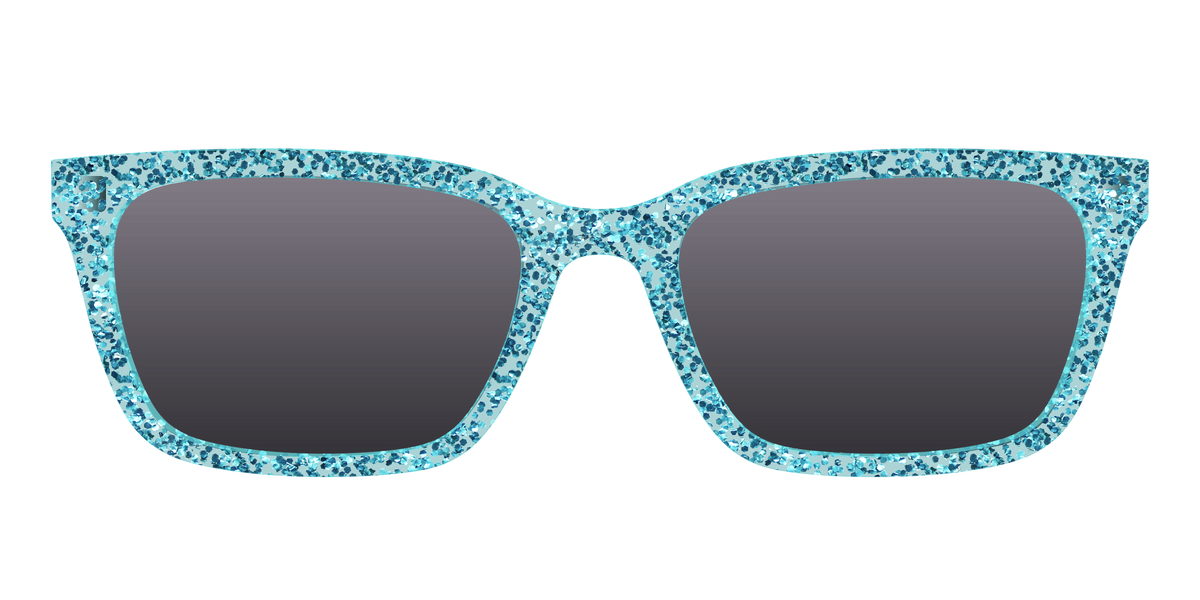 The Polarized Aquamarine Sparkle Sun Top - Front Top Image - Pair Eyewear