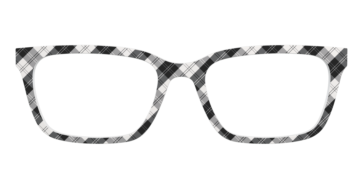 The B&W Plaid - Front Top Image - Pair Eyewear