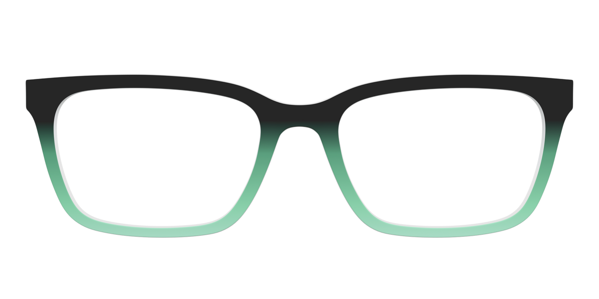 The Black to Spearmint Gradient - Front Top Image - Pair Eyewear