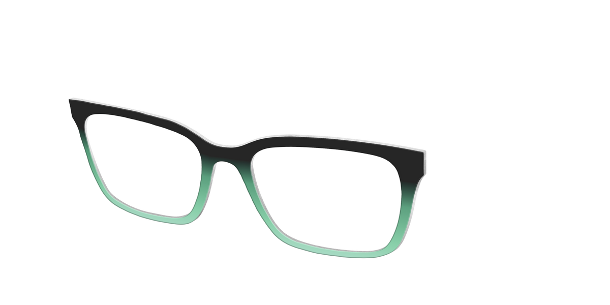 The Black to Spearmint Gradient - Angle Top Image - Pair Eyewear